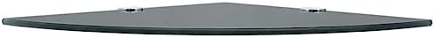 vidaXL Corner Shelf with Chrome Supports Glass Black 9.8" x9.8