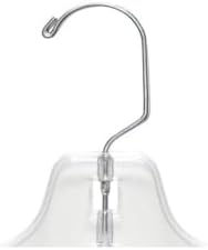NAHANCO 17” Clear Mid-Heavyweight Plastic Hanger, 50 Pack, Made in USA