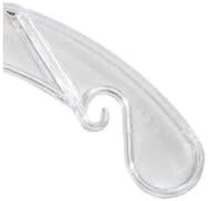 NAHANCO 17” Clear Mid-Heavyweight Plastic Hanger, 100 Pack, Made in USA