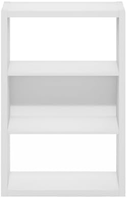 Furinno Viola Book Shelf, 3-Tier Bookshelf, Extra Thick Frame Bookcase with Open Shelf, Open Back Design, 11.3" x 23.2"