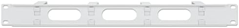 INTELLINET 19 Inch Cable Management Panel, 1U, 4 Short Plastic Rings, Grey