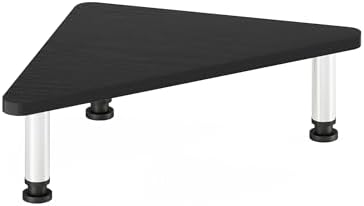 Furinno Turn-N-Tube Corner Monitor Riser Stand with Stainless Steel Tubes, Americano