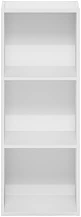 Furinno PASIR Book Shelf, 3-Tier Bookshelf, Easy Assembly Bookcase with Open Shelves, 9 x 12 x 32, for Living Room, Bedr