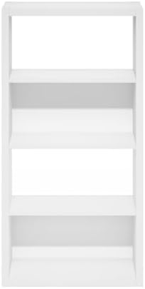 Furinno Viola Book Shelf, 4-Tier Bookshelf, Extra Thick Frame Bookcase with Open Shelf, Open Back Design, 11.3" x 23.2"