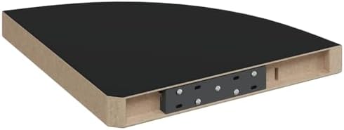 vidaXL Floating Corner Shelves 2 pcs Black 13.8"x13.8"x1.5" MDF