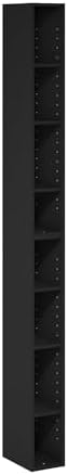 Furinno Fulda Book Shelf, 8-Tier Bookshelf, Bookcase with Space Saving Storage Shelf, 9.2 x 5.9 x 70.9, for Living Room,