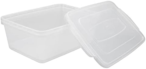 16 Quart Clear Storage Bin, Plastic Tubs with Lids Storage, 2-Pack