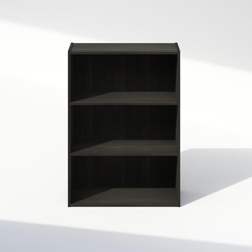 Furinno Simple Book Shelf, 3-Tier Bookshelf, Storage Shelves Bookcase, 9.7 x 23.7 x 31.5, for Living Room, Bedroom, Home