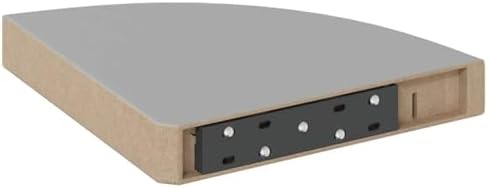 vidaXL Floating Corner Shelves 2 pcs Gray 9.8"x9.8"x1.5" MDF