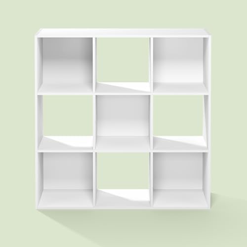 Hagen 9-Cube Storage Organizer, Closet Shelves, Closet Storage, for Bedroom, Wardrobe, Closet, White