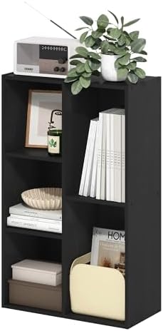 5-Cube Bookshelf, Reversible Bookcase, Book Shelf, Cube Storage Organizer, 9.4 x 19.5 x 31.5, for Home Office, Living Ro