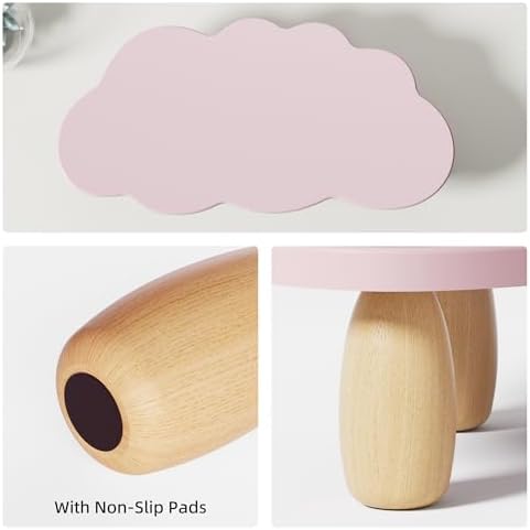AFOOYO Monitor Stand Riser,Cloud Shape Wood Computer Monitor Stand, 16.5IN Monitor Stand Riser, Multi-Purpose Desktop Or