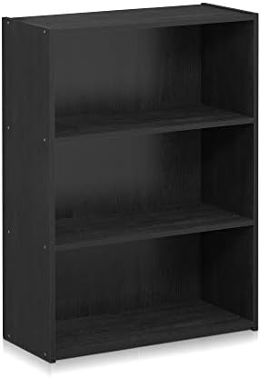 Furinno PASIR Book Shelf, 3-Tier Bookshelf, Storage Shelves Bookcase, 9.7 x 23.7 x 31.5, for Living Room, Bedroom, Home