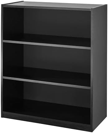 3 Shelf Bookcase, 31.5" H Small Book Shelf for Small Spaces, 3 Tier Bookshelf for Home Office and Dorm, Short Wooden Sto