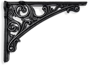 Khtumeware Shelf Bracket 12 Inch, Decorative Brackets for Shelving, Heavy Duty Vintage Ornate Shelf Bracket, Hardware In
