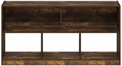 Furinno DALY Book Shelf, 5-Cube Bookshelf, Horizontal Cube Storage Organizer Bookcase, 10.9 x 47.2 x 23.6, for Living Ro