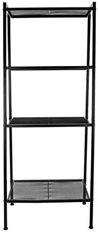 Book Ladder Shelf,4-Tier Ladder Shelf Bookcase Storage Flower Shelf Display Shelf,Black