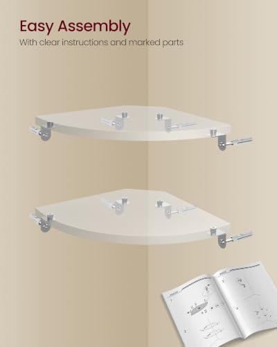 VASAGLE Floating Corner Shelves, Set of 4, 6 x 6 x 0.5 Inches