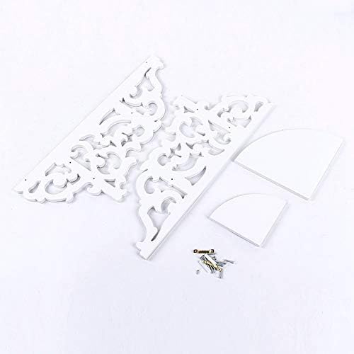 Yosoo White Double Carved Filigree Wall Panels,Wall Corner Shelf, Storage Rack,Flowerpot Bath Holder Bathroom Design Wal