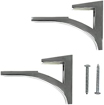 CRL Chrome - Aluminum Glass Shelf Bracket for 3/8 to 1/2 glass