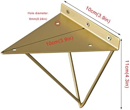 Pxzybd Brackets for Shelves Decorative, 2 Pcs Heavy-Duty Hairpin Shelf Brackets, Floating Metal Shelf Supporter, Shelvin