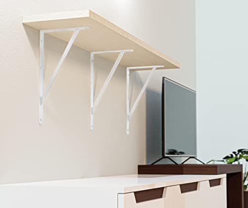 Amig - Wall Shelving Pin | Metal Square for Shelves | Angle for Shelves | Shelf Bracket | Steel | White | Dimensions:15,