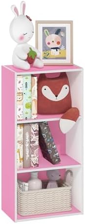3-Tier Bookshelf, Cube Bookcase, Book Shelf, Cube Storage Organizer with Open Shelf, 9.3 x 16 x 31.4, for Home Office, L