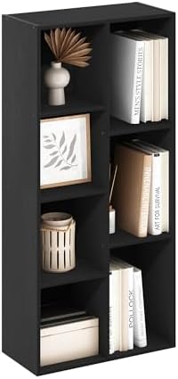 7-Cube Bookshelf, Bookcase, Book Shelf, Cube Storage Organizer, 9.4 x 19.5 x 41.7, for Home Office, Living Room, Bedroom
