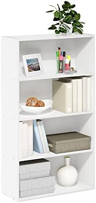4-Tier Book Shelf, Storage Organizer, Bookshelf, Bookcase with Open Shelf, 9.4 x 23.6 x 41.7, for Living Room, Home Offi