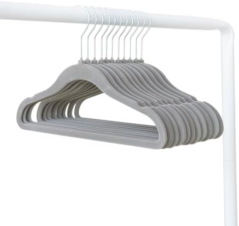 3 Sprouts Velvet Baby Hangers, Non Slip Slim, Dark Gray, 30 Pack
