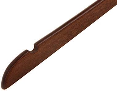 Quality Semi Curved Wooden Suit Hangers, 10-Pack Smooth Finish Solid Wood Coat Hanger with Swivel Hook, Jacket, Pant, Dr