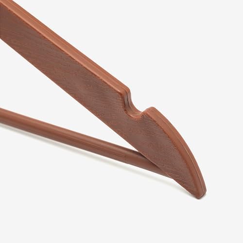 Arch 24 Pcs Brown Wood Look Plastic Hanger Clothes Clothes Shirt Hangers With Gold Hooks