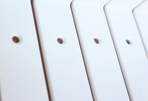 12 Pack - L 8" x H 6" x W1.5, 5mm Thick White L Shelf Bracket, Iron Shelf Brackets, Metal Shelf Brackets, Floating Shelf