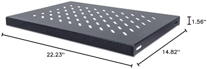 Intellinet 19 Fixed Shelf 483x345mm 1U Black, 712521 (1U Black)