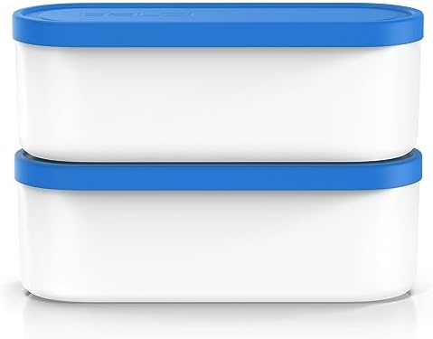 BALCI Ice Cream Containers 2 Quart Set of 2 - Blue