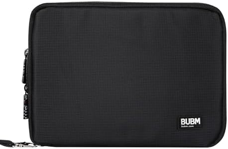 BUBM Double Layer Electronics Organizer/Travel Gadget Bag For Cables,Memory Cards,Flash Hard Drive and More,Fit For iPad