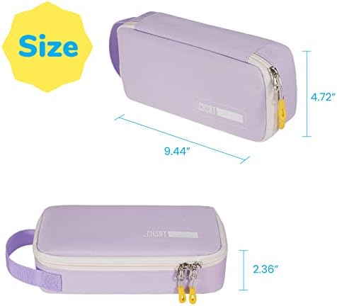 ECHSRT Large Pencil Case, Aesthetic Pen Pouch with Big Capacity, Minimalist Portable Stationery Bag with Handle for Office Organizer Aesthetic Pencil Cases