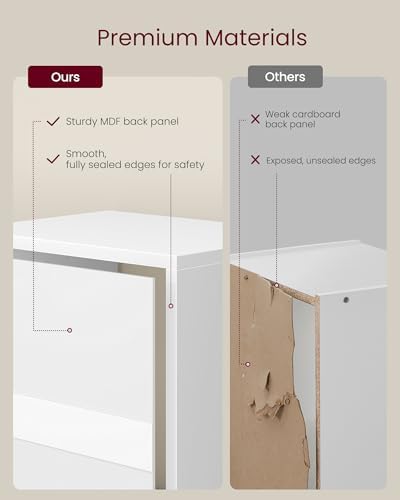 VASAGLE Bookshelf, 2-Tier Bookcase, 11.8 x 9.4 x 25.2 Inches