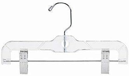 Only Hangers Children's Clear Plastic Pant/Skirt Hanger - 10" (25)