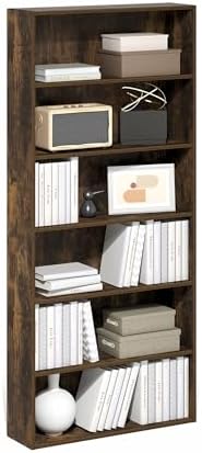 6-Tier Bookcase, Cube Storage Organizer Bookshelf, Book Shelf with Open Shelf, 7 x 24 x 53, for Bedroom, Living Room, Ho