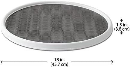 Copco 18 Inch Lazy Susan Turntable Organizer - Nonslip Rotating Cabinet Organizer for Kitchen Pantry, Under Sink, Counte