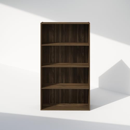 Furinno Simple Book Shelf, 4-Tier Bookshelf, Bookcase with Open Shelf, 9.4 x 23.6 x 41.7, for Living Room, Bedroom, Home
