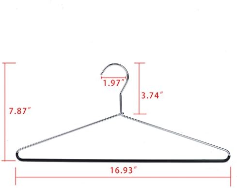 30 Quality Heavy Duty Metal Coat Hangers with Black Rubber Coating for Non Slip Pants (30)