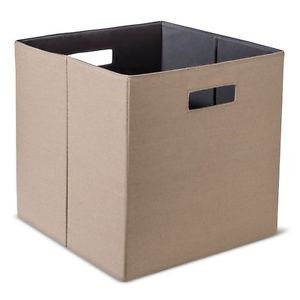 Threshold Fabric Storage Bin, Mocha, Compatable with 13 in. Cube Organizers