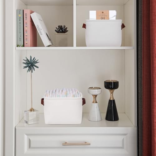 Small Fabric Storage Bins, Mini Storage Cubes, 7.8x6.7x5.9 Inch