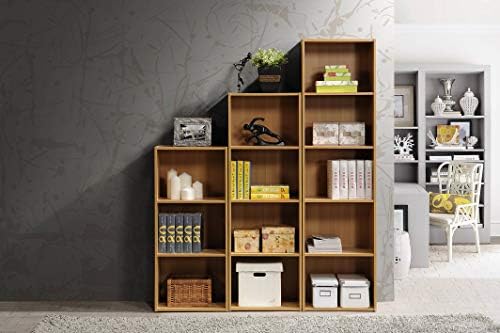 Hodedah 4-Shelf Bookcase in Beech