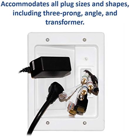 Legrand – OnQ in-Wall Cable Management Kit for Power & Low Voltage Cords – Hides TV or Display Cables Retrofit Behind th