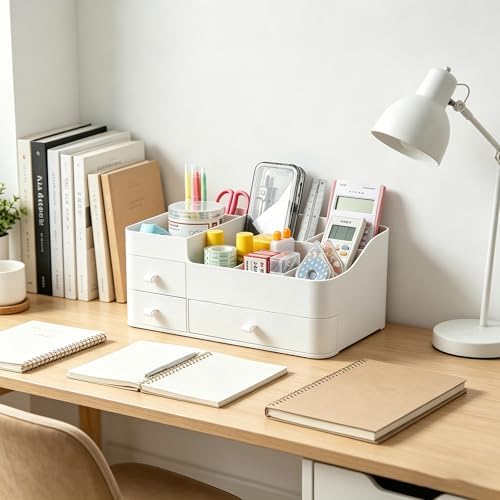 Makeup Organizer with 3 Drawers, Bathroom Counter Organizer.
