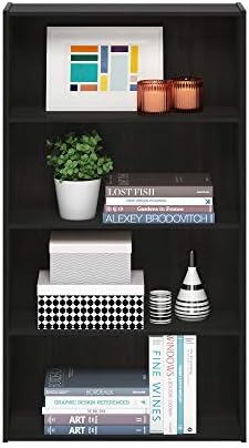 Furinno PASIR Book Shelf, 4-Tier Bookshelf, Bookcase with Open Shelf, 9.4 x 23.6 x 41.7, for Living Room, Bedroom, Home