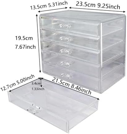 5 Tier Nail Art Decoration Storage Box,Acrylic Make Up